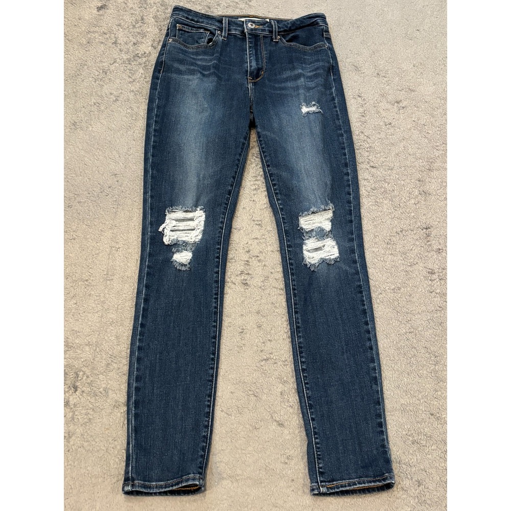 Levis 721 High Rise Skinny Jeans Womens 28 Medium Wash Blue Denim Stretch CAsual